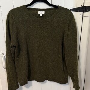 J. Crew Forest Green Knit Pullover